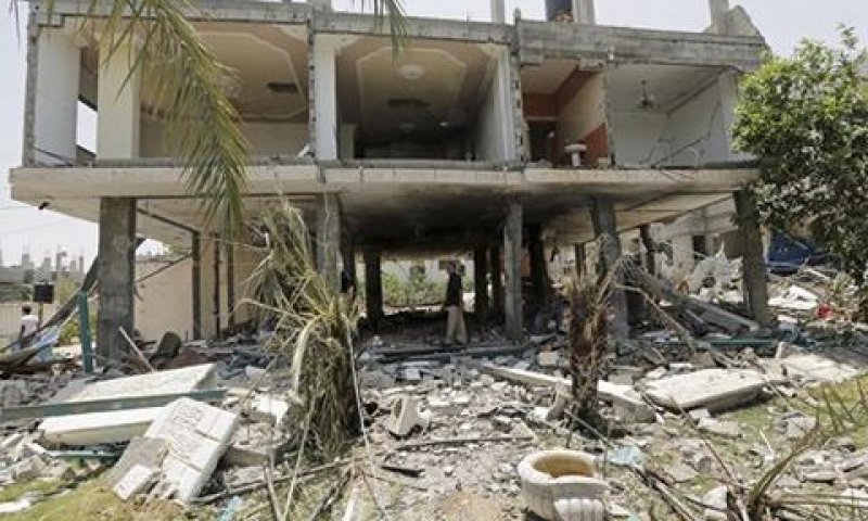 בית הרוס של מחבל ברצועה [צילום: AP]