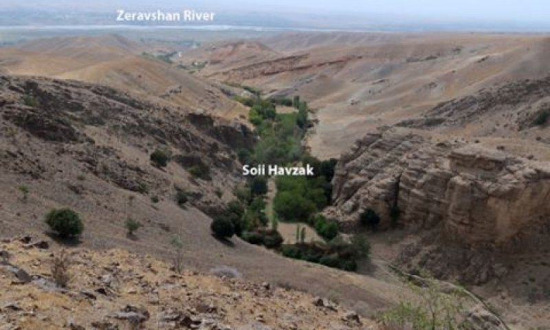 מבט על עמק נהר זרבשן מסויי חבזק [צילום: קבוצת המחקר של פרופ' זיידנר]
