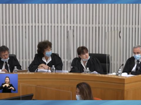 דוד מינץ, ענת ברון, דפנה ברק-ארז, יצחק עמית [צילום: הרשות השופטת]