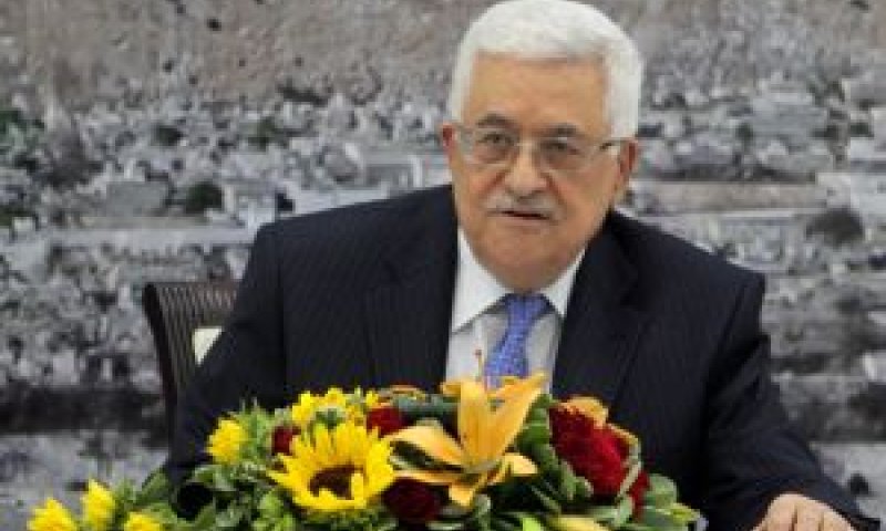 אבו מאזן. מפגש עם כתבים ישראלים [צילום: פלאש 90]