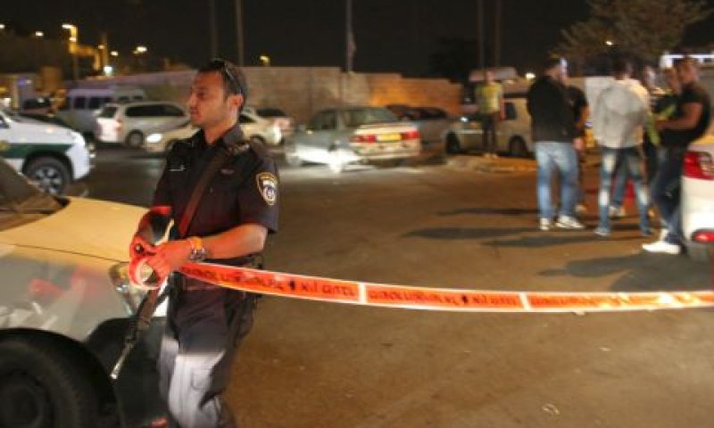 זירת פיגוע הדקירה בירושלים [צילום: פלאש 90]