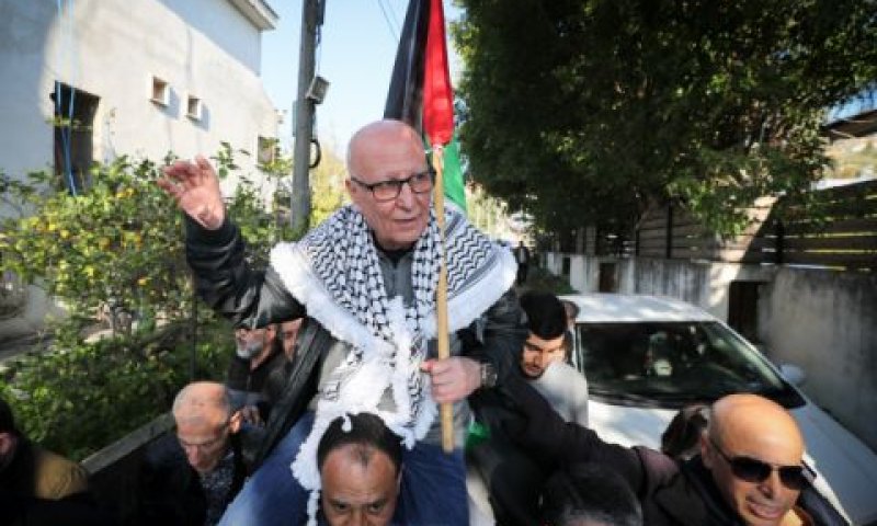 חגיגות השחרור של כרים יונס [צילום: ג'מאל עוואד/פלאש 90]
