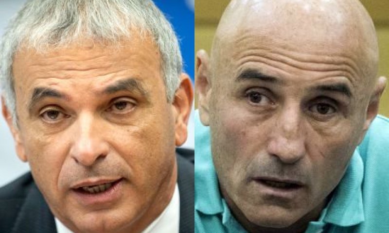 "לא נשאר החיוך". שלח וכחלון [צילום: מרים אלסטר ויונתן זינדל/פלאש 90]