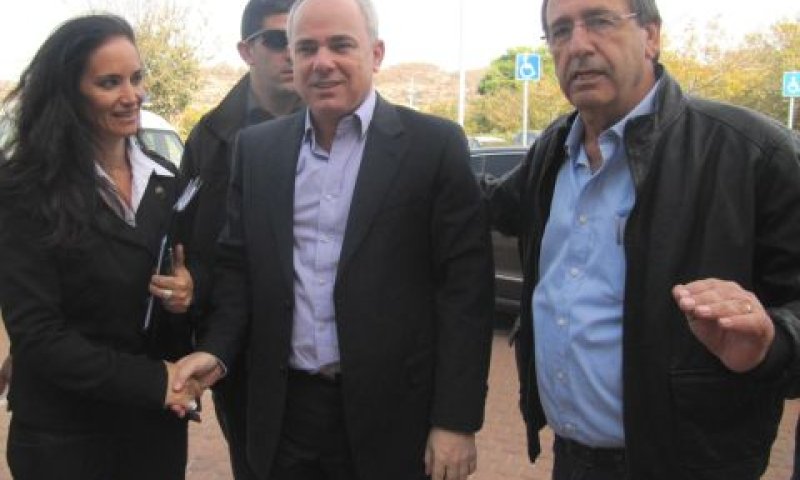 השר שטייניץ וראש המועצה סלע, בסיור היום [צילום: תקשורות-יעל שביט]