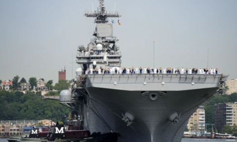 USS Wasp, הצרעה. נשלחה להגנת ישראל וחילוץ אזרחים מלבנון [צילום: AP/John Minchillo]