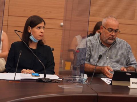 חה"כ אוסאמה סעדי וקארין אלהרר [צילום: דוברות הכנסת]