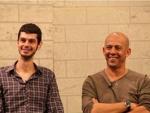 דידי הררי ואביעד רוזנבוים בבי"ס לתקשורת אונ' אריאל [צילום: יח"צ]