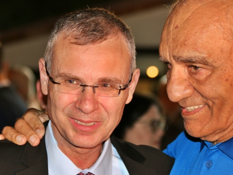 שר המשפטים, יריב לוין, בכנס בחירות מוניציפלי [צילום: איציק וולף]