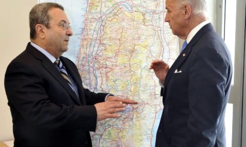 אהוד ברק וג'ו ביידן [צילום ארכיון: אריאל חרמוני]