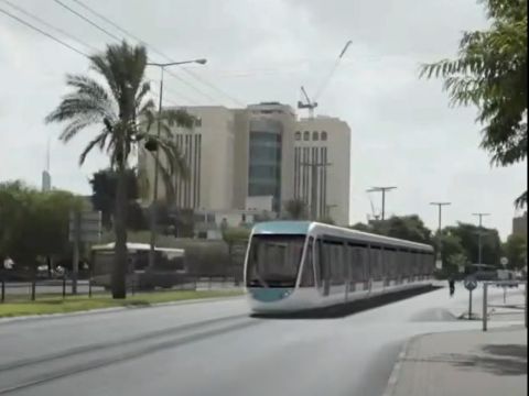 הדמיית הרכבת הקלה בבאר שבע