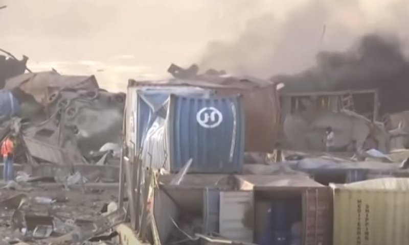 ההרס באזור נמל ביירות לאחר הפיצוץ