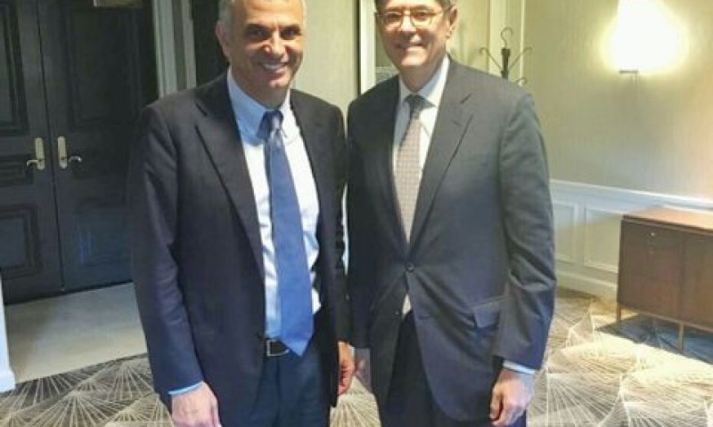 שר האוצר כחלון ושר האוצר האמריקאי ג'ק לו