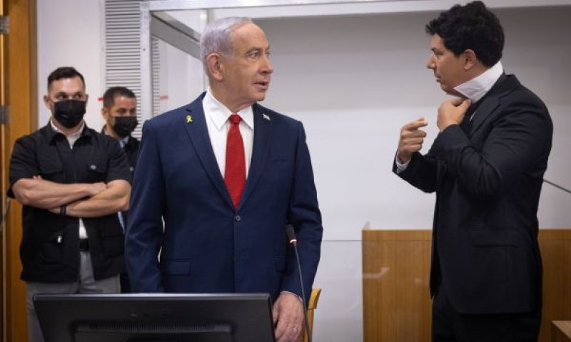 נתניהו בבית המשפט [צילום: מרים אלסטר/פלאש 90]