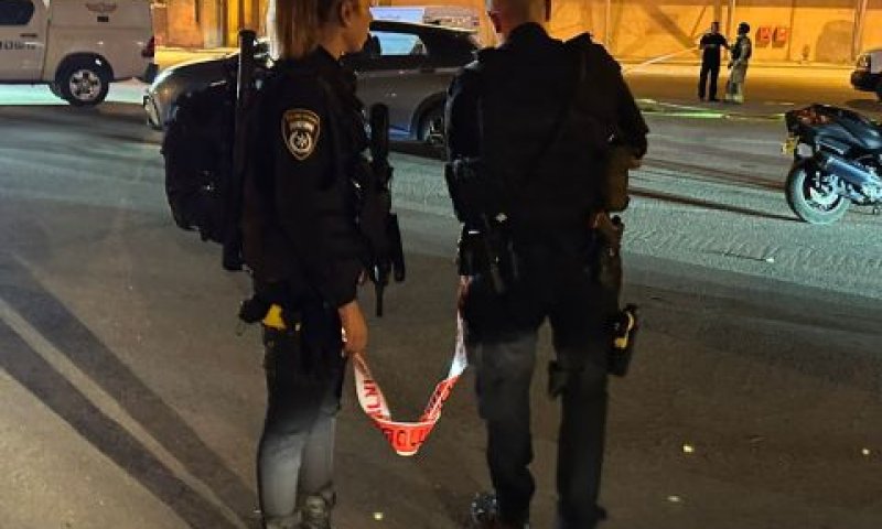 זירת נפילת הכטב"ם באילת [צילום: דוברות המשטרה]