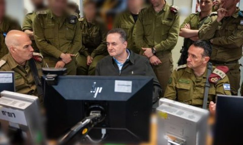 הרצי הלוי, ישראל כ"ץ, אורי גורדין [צילום: אריאל חרמוני]
