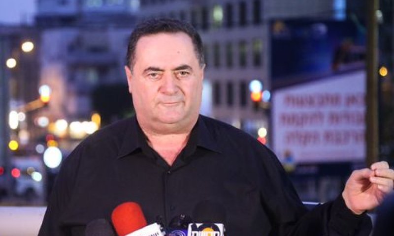 שר התחבורה נושא דברים רגע לפני תחילת העבודות [צילום: פלאש 90]