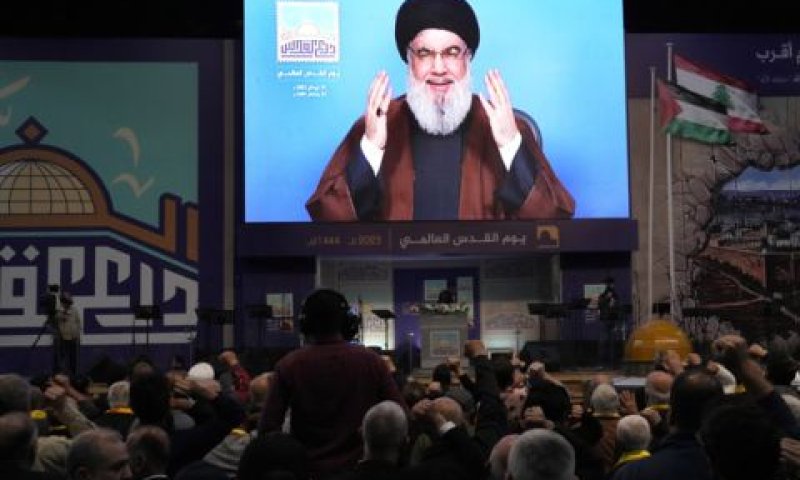 נסראללה. מסלים איומים [צילום: AP]