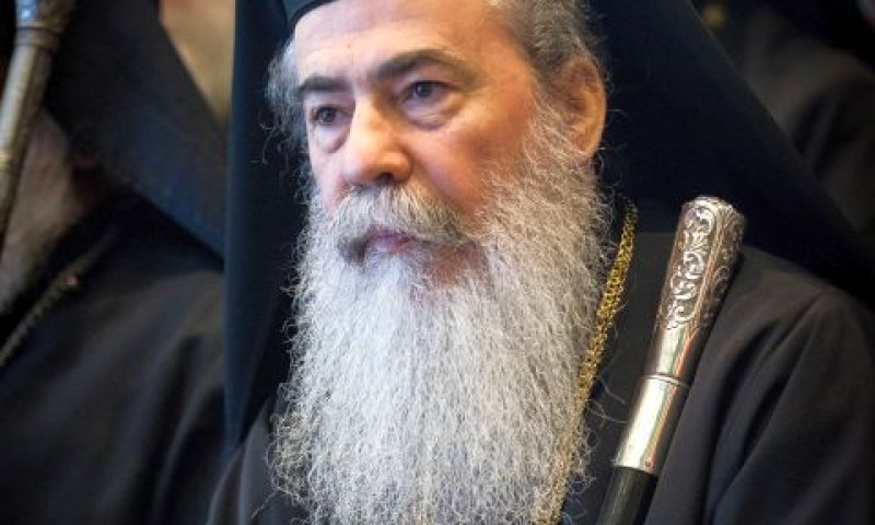 אדמות רבות בישראל. הפטריארך תיאופילוס השלישי [צילום: מרים אלסטר/פלאש 90]