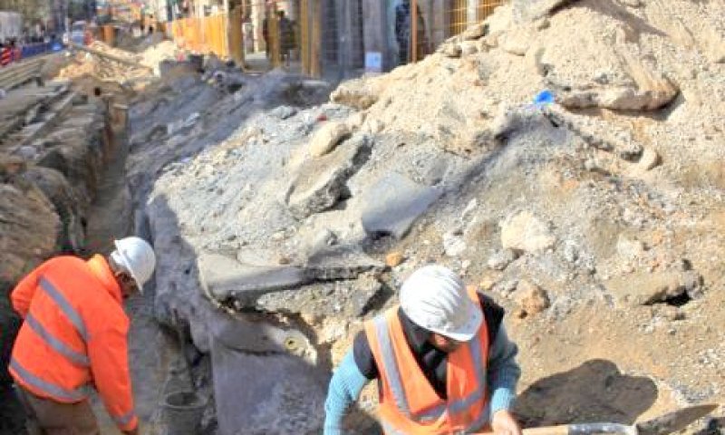 עבודות חפירת תשתיות לרכבת קלה [צילום אילוסטרציה: פלאש 90]