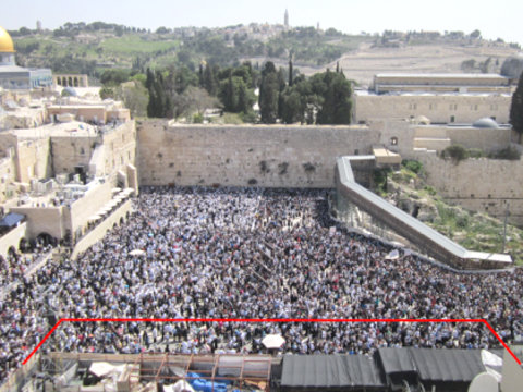 השטח המשוער שהבניין ינגוס מהרחבה [צילום: הדמיה]