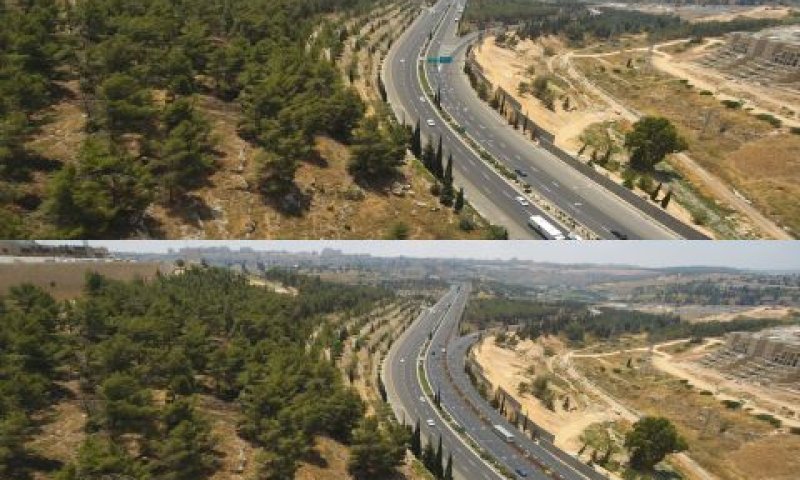 שדרות בגין בירושלים לפני ואחרי [תכנית אב לתחבורה]