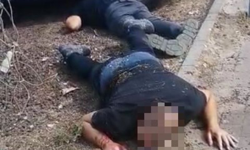 הנפגעים בזירת הירי [צילום: שימוש לפי סעיף 27א לחוק זכויות יוצרים]