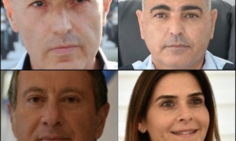 מלמעלה בכיוון השעון: ידיד, נחמני, גיל-צובארי, סופר [משטרת ישראל, דותן כהן]