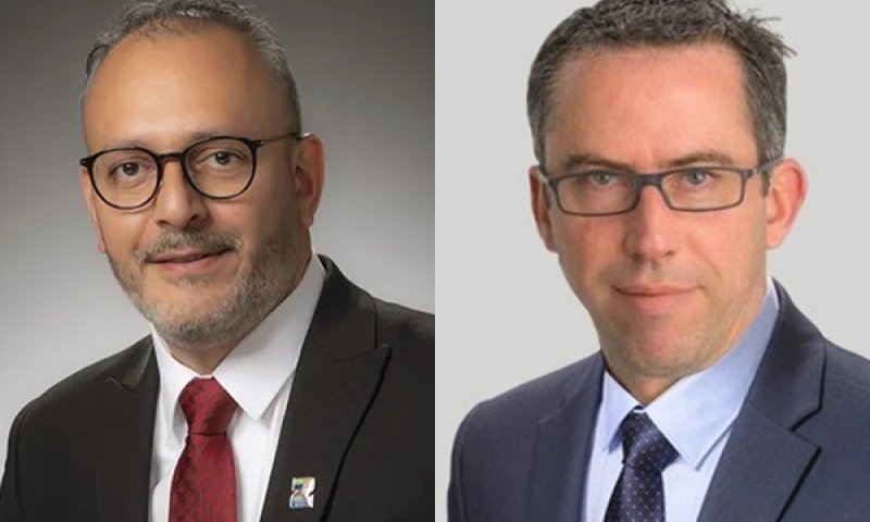 דסטריאו וג'ובראן. המינוי ייכנס לתוקף עם העזיבה בפועל של דסטריאו [צילום: צים שירותי ספנות משולבים]