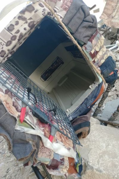 הציוד שהכוח המיוחד המסוערב השאיר בח'אן יונס [צילום: לפי סעיף 27א' לחוק זכויות יוצרים]
