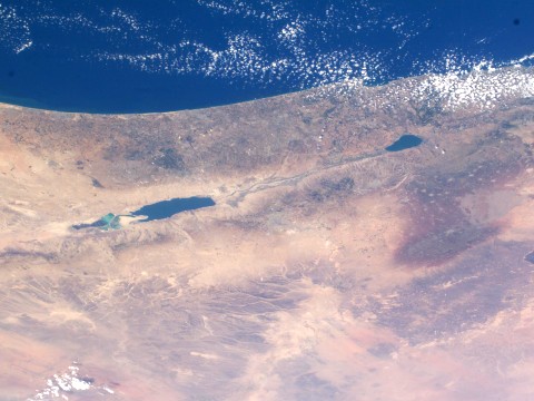 מדינת ישראל כפי שנראית מתחנת החלל הבינלאומית
