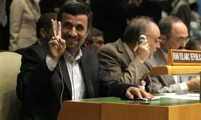 אחמדינג'אד אתמול באו"ם [צילום: AP]