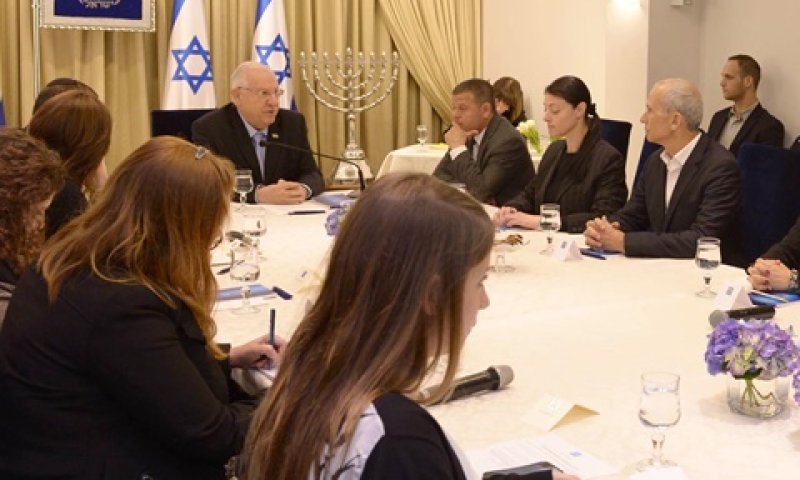 סיעת העבודה בבית הנשיא [צילום: מארק ניימן, לע"מ]