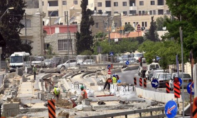עבודות הרכבת הקלה [צילום: פלאש 90]