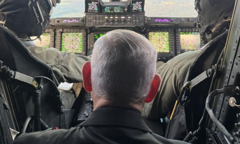 כלי טיס נשיאותי מדגם V-22 הטיס את נתניהו [צילום: תקשורת ראש הממשלה]
