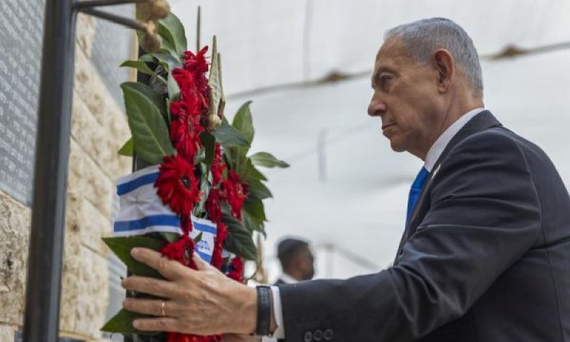 נתניהו. זכרון החללים יחיה בהיכל לאומי חדש [צילום: דור פזואלו/פלאש 90]
