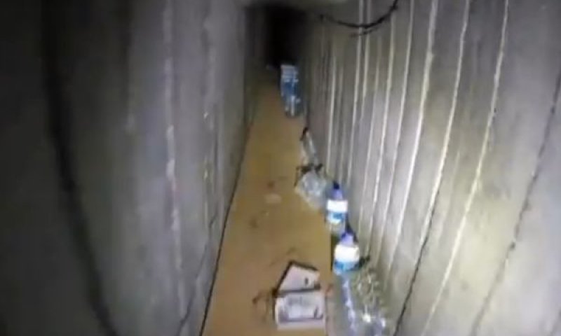 המנהרה שבה הוחזקה גופתו של הדר גולדין [צילום: דובר צה"ל]