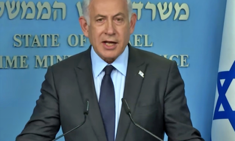 נתניהו הערב. לא דיבר על גלנט [צילום: לע"מ]