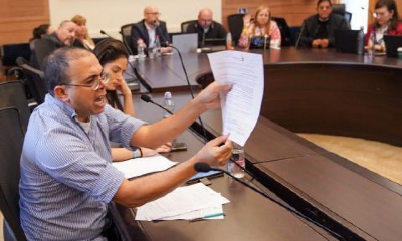 רו"ח נתנאל שקד, נציג הלומי הקרב [צילום: דני שם-טוב/דוברות הכנסת]