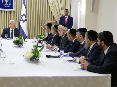 פגישת סיעת ש"ס עם נשיא המדינה [צילום: מארק ניימן/ לע"מ]