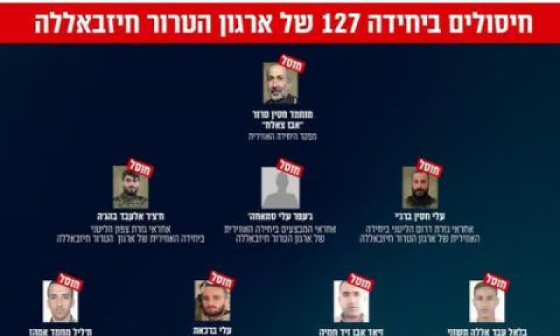 חיסולים ביחידה 127 של חיזבאללה [צילום: דובר צה"ל]