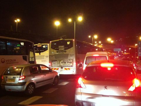 הפקקים שבדרך [צילום: ירוחם אסטרייכר]