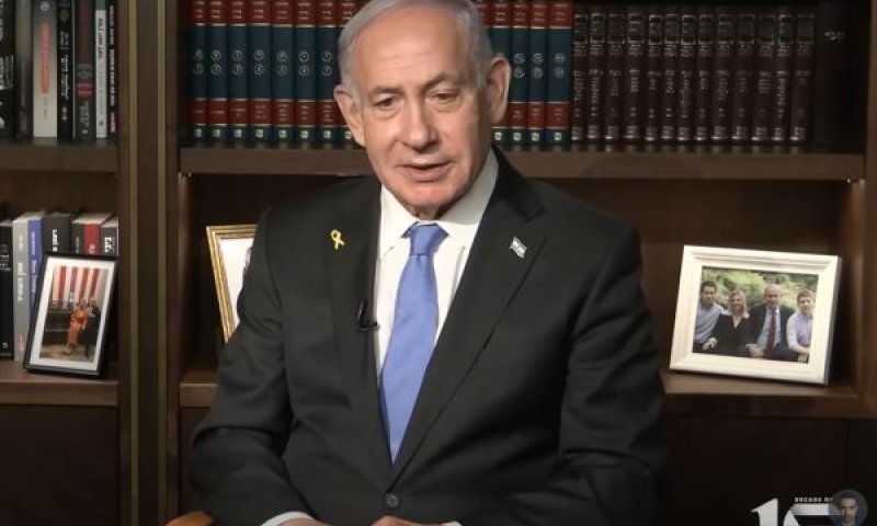 נתניהו. ישראל היא "קו ההגנה הראשון של העולם החופשי" [צילום: תוכניתו של בן שפירו]