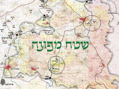 מפת הפינוי בצפון השומרון