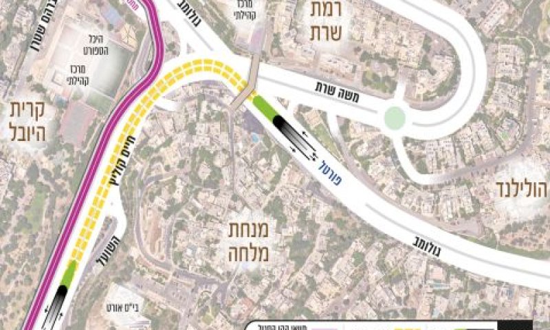 תוואי המנהרה [צילום: באדיבות צוות תוכנית אב לתחבורה]