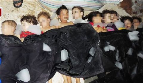 שורות-שורות של גופות פעוטות