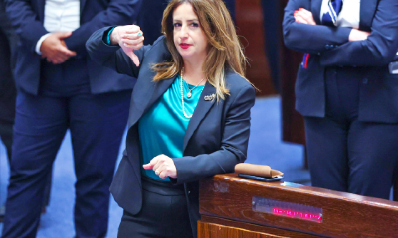 ח"כ זועבי. הצביעה נגד ויצאה מהמליאה [צילום: יונתן זינדל, פלאש 90]
