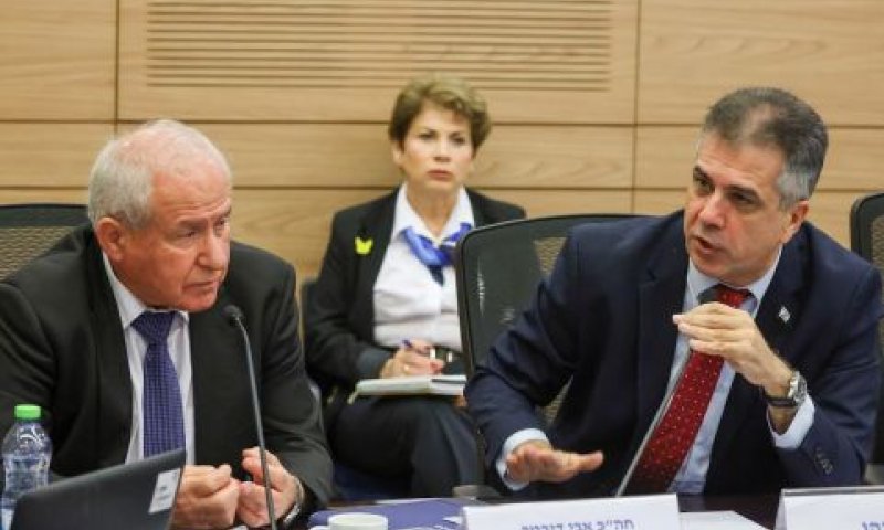 השרים אלי כהן ואבי דיכטר [צילום: נועם מושקוביץ/דוברות הכנסת]