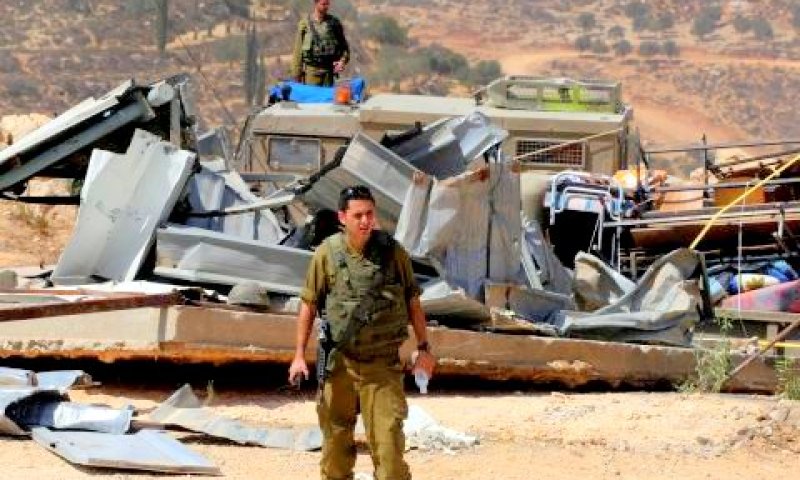 מאחז יד יאיר לאחר ההרס [פלאש 90]