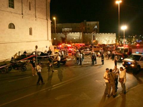 זירת הפיגוע [צילום: פלאש 90]