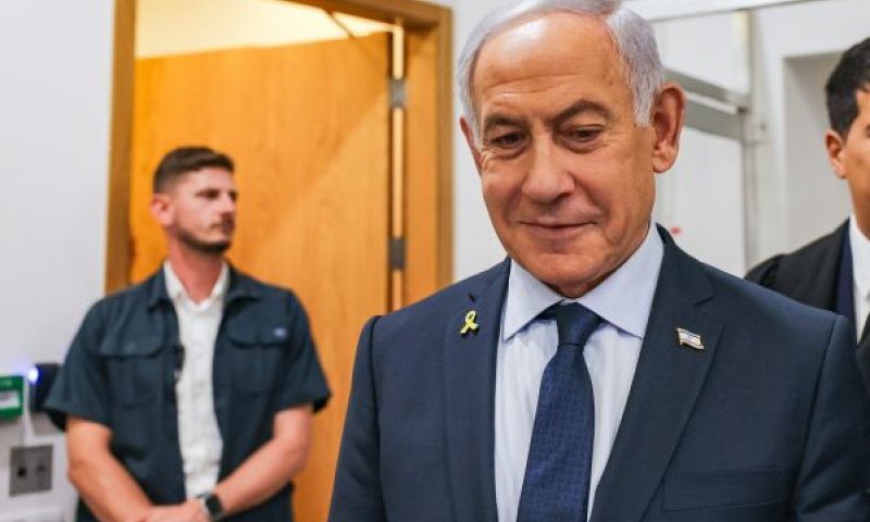 נתניהו היום בבית המשפט [צילום: מרים אלסטר, פלאש 90]